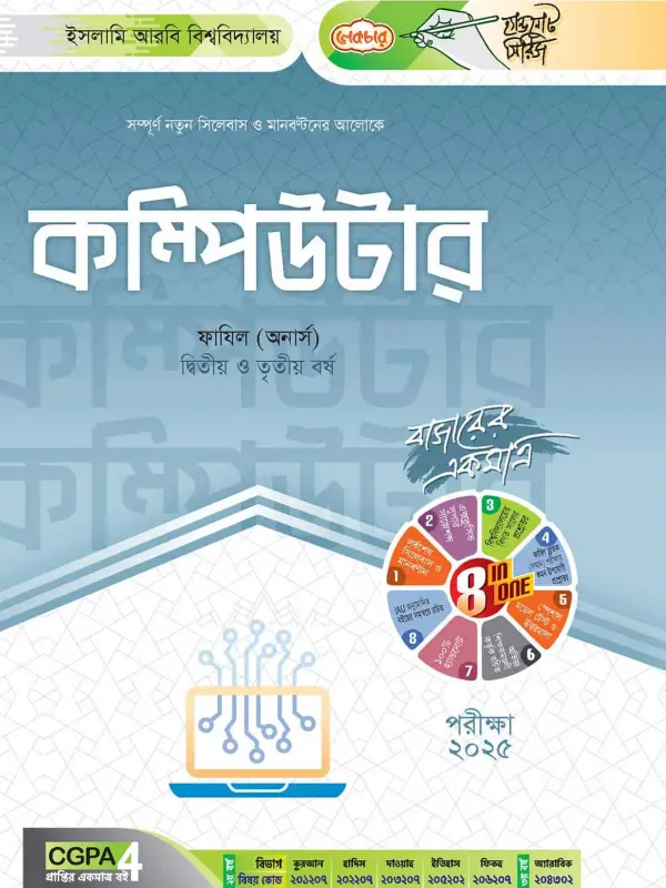 লেকচার ফাযিল কম্পিউটার অনার্স দ্বিতীয় ও তৃতীয় বর্ষ হ্যান্ড নোট [পরীক্ষা-২০২৫], বইয়ের মলাট